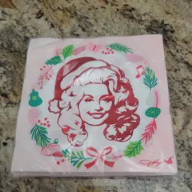 Dolly Parton 196504144095 Holly Christmas 2 Ply Paper Lunch Napkins 16 Pieces