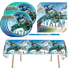 24535 Domidola 41pack Avatars Party Supplies 20 Plates Napkins Tablecloth