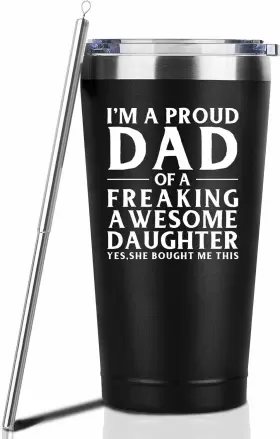 Dz-pdad02-hei Donenzi Dad Gifts From Daughter For Fathers Day 20oz Black Pround