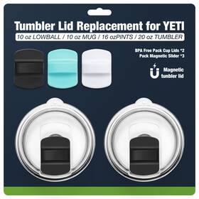 Donkiyana Li-20 20 Oz Tumbler Lids Magnetic Lid Replacement For Yeti Bpa Black