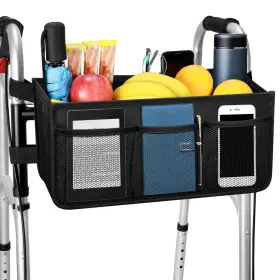Clgehh001bb-usas1 Dotday Upgraded Walker Basket With Cup Holder Foldable Bag Large Capaci