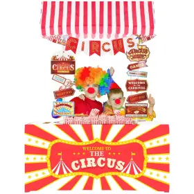 Mee-doublefill-3031 Doublefill 44 Pcs Carnival Circus Concession Stand Halloween Decor White Red St