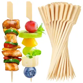 Doudoule 658371262529 200pcs Bamboo Skewers For Appetizers 6 Inch Long Cocktail Picks Fancy Toothpi