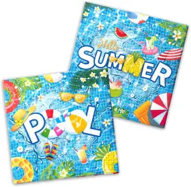 Dreamp 313021992910 40pcs Summer Napkins - Disposable Paper For Pool Party Birthday