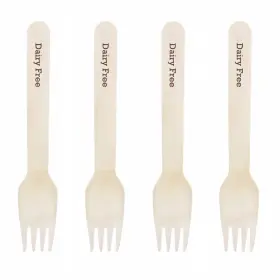 Dress My Cupcake 887394802591 Natural Wood Candy 100-pack Buffet Forks Diy Kit Dairy Free Brown