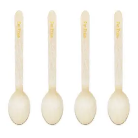 Dress My Cupcake 887394813573 Natural Wood Candy 100-pack Buffet Cutlery Spoons Diy Kit Fat Free 6.5-inch