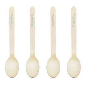 Dress My Cupcake 887394830853 Diy Natural Wood Candy Buffet Spoons 100-pack Kit Thank You 3.75-inch Baby