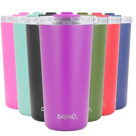 Drinco 843642100222 - 20 Oz Stainless Steel Tumbler Double Ounces 20oz Deep Purple