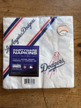 Duck House Sports 888568364624 Mlb La Dodgers Paper Napkins 20 Ct 2ply Party Supply Los Angeles Baseball New