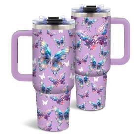 Duuv 759242761896 Purple Butterfly Gifts For Women 40 Oz Ounces Amethyst