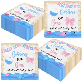 Dydamud 762704571810 Gender Reveal Party Decoration40pcs Bobbers Or Bows Napkins Disposal Fishing