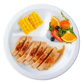 Yxt103-150 Eartheats Plastic Plates Reusable 10 Inch Mfpp Dessert Heavy Duty Microwave Dis