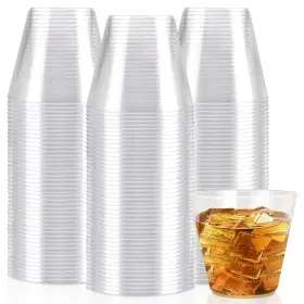 Easercy 608571822450 Clear Plastic 9 Oz Disposable Cups 100 Pack Recyclable Bpa Free P