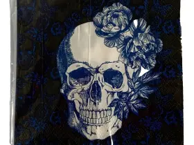 Eccolo 826635286271 Halloween Day Of The Dead Sugar Skull Beverage Cocktail Paper Napkins 40 Count