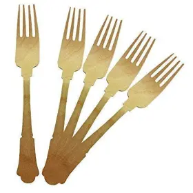 Eco Craft Stix 810011479517 Elegant Wooden Forks. Eco-friendly Biodegradableand Compostable Forks