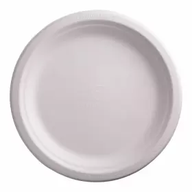 Eco Products 044113385241 Compostable 9 Inch Paper Plates Case Of 500 Disposable White Molde