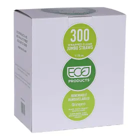 Eco Products 644632913910 Eco-products Disposable Plastic Straws 7.75 Inch Long 8mm Diameter Eco-friendl