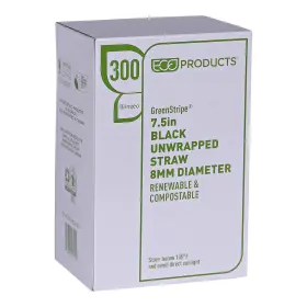 Eco Products 644632927221 Eco-products Greenstripe Disposable Plastic Straws 7.75 Inch Long 8mm Diameter
