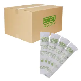 Ep-s014-w Eco Products Compostable Cpla 6 Inch Plastic Soup Spoons Case Of 1000 Individually Wrapped S
