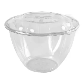 Ep-sb48 Eco Products Eco-products Compostable 48oz Clear Pla Plastic Large Salad Bowl With Lid Ca