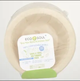 Eco Soul 850023080653 100% Compostable 16 Oz Soup Bowls 50-pack Disposable Dessert I Heavy