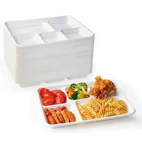 Ecolipak Hu-xi-111 100% Compostable 5 10.25 X 8.25 Inch White 125pk In