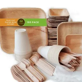 Plates10 Econly 740224492709 Disposable Rustic Plates Palm Leaf Inch 7 4.5 Compostable Platesdisposable