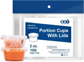 14194684 Edi Clear Disposable Plastic Portion Cups With 100 Count Pack Of 1