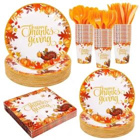 Ei049 Ejonirinjonir Ei 350pcs Thanksgiving Paper Plates And Napkins Sets Than