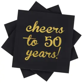 Elcoho 706597777447 60 Pack Cocktail Napkins 50th Birthday Decorations Luncheon For Birth
