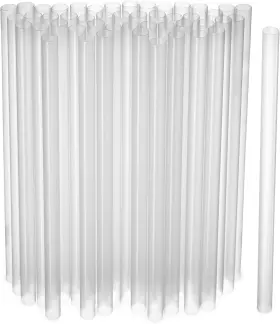 Elegant Disposables 445035342313 Clear Jumbo Smoothie Straws Disposable Wide-mouthed Large Milkshake Straw