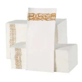 Elinnee 749390341248 200 Disposable Guest Towels For Bathroom Linen-feel Decorative Hand To