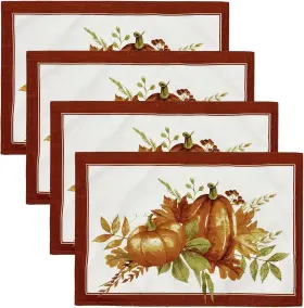 Elrene 194590045845 Home Fashions 13 Inch X19 Set Of 4 Placemats Multicolor