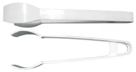 Emi-202w Emi Yoshi 7 Inch White High Gloss Extra Heavyweight Disposable Plastic Tongs 48