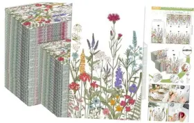 Nt-emdn0595-hlxh-40x33 Emorco 200 Paper Napkins Disposable Floral Guest 4.3 7.9 Inches 200pc Flowers