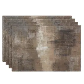Czh24010905-ymcd4 Emvency Farmhouse Placemats Set Of 4 12x18 Inch Abstract Brown 2