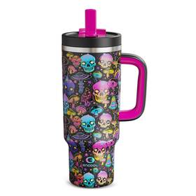Encool 733352275788 40 Oz Tumbler With Handle And Straw Ounces Floral Afterlife