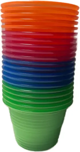 14217047 Enterprises Plastic Bomber Cups Jager Bomb Party Shot Glasses Disposable Neon Pack 20count