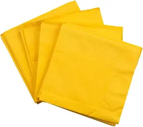 255621945 & Envelope Medium Lunch Napkins - 6 1/2 X Yellow 50/pack