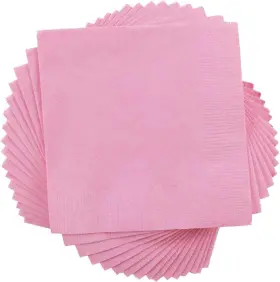 5255620713 & Envelope Small Beverage Napkins - 5 X Baby Pink Pastel 50/pack