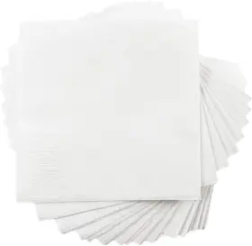 5255620731 & Envelope Small Beverage Napkins - White 5x5 Inch Pack Of 50