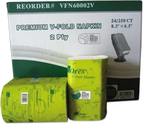 Essen12155 Eral Supply Vfn60002v Premium V-fold Pop-up Dispenser Napkin 6.5 X 8.3 White