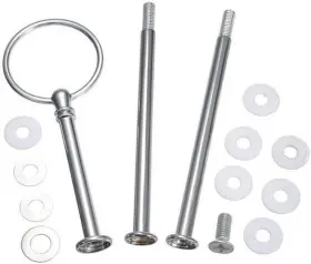 Ypp91048 Ericotry 3 Tier Heavy Duty Cake Plate Stand Handle Fittings Round Hardware Rod S