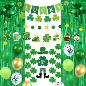 Ertyjikg 736250795136 St Patricks Day Decorations Kit Foil Fringe