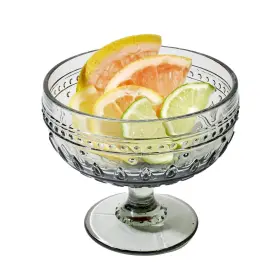 Euro Ceramica 715021811695 Fez Collection 13oz Martini Glass/dessert Bowl Set Of 4 Teardrop Mandala Design