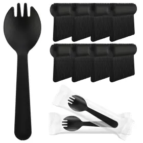 Esfba561175 Eusoar Mini Disposable Sporks 200pcs 4.5 Inch X1.3 Plastic Heavy Duty He