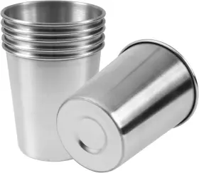 Evermarket 014286241767 6 Pack 8 Ounce 230ml Stainless Steel Count Of 1 Silver