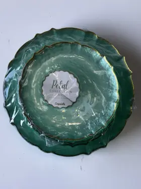 Exquisite 743795909539 Petal Collection Mint Color 40 Plate Set