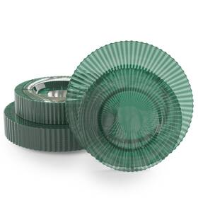 Exquisite 97704/97705.2 40 Piece Plastic Disposable Plates Set For 20 Guests I X 9 Inch