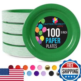 Exquisite B0bzq7vcwk Party Solids Emerald Green Paper Plates Disposable Heavy Duty 9 Inch